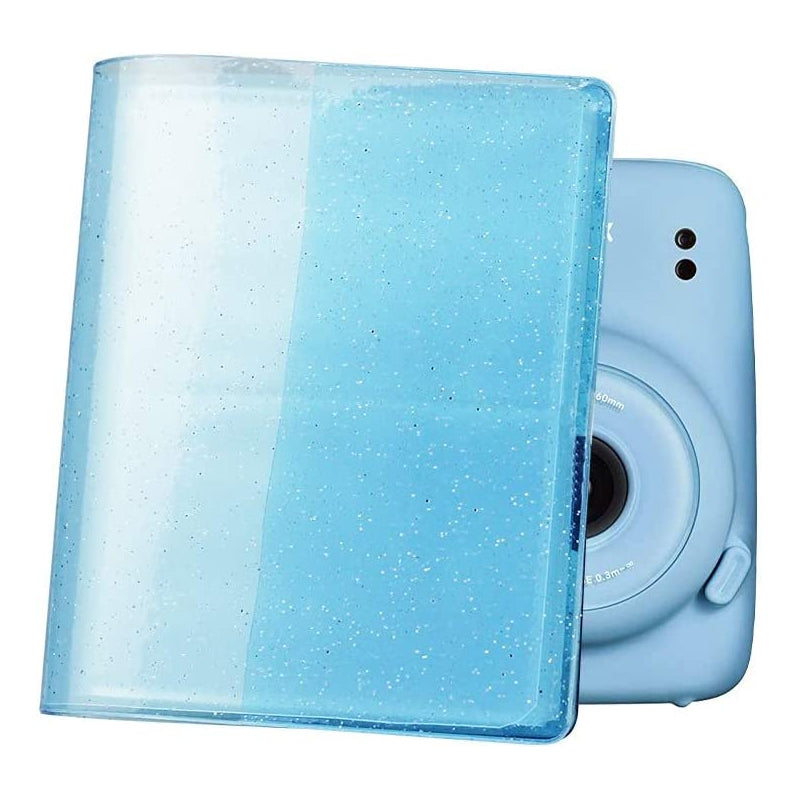 Fujifilm Instax Mini 11 Instant Camera Sky Blue | Instax Mini Twin Pack Film | Glitter Photo Album Holds 64 Photos | Groovy Case