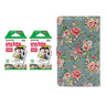 Fujifilm Instax Mini 2 Pack 10 Sheets Instant Film with 96-sheet Album for mini film Blue rose