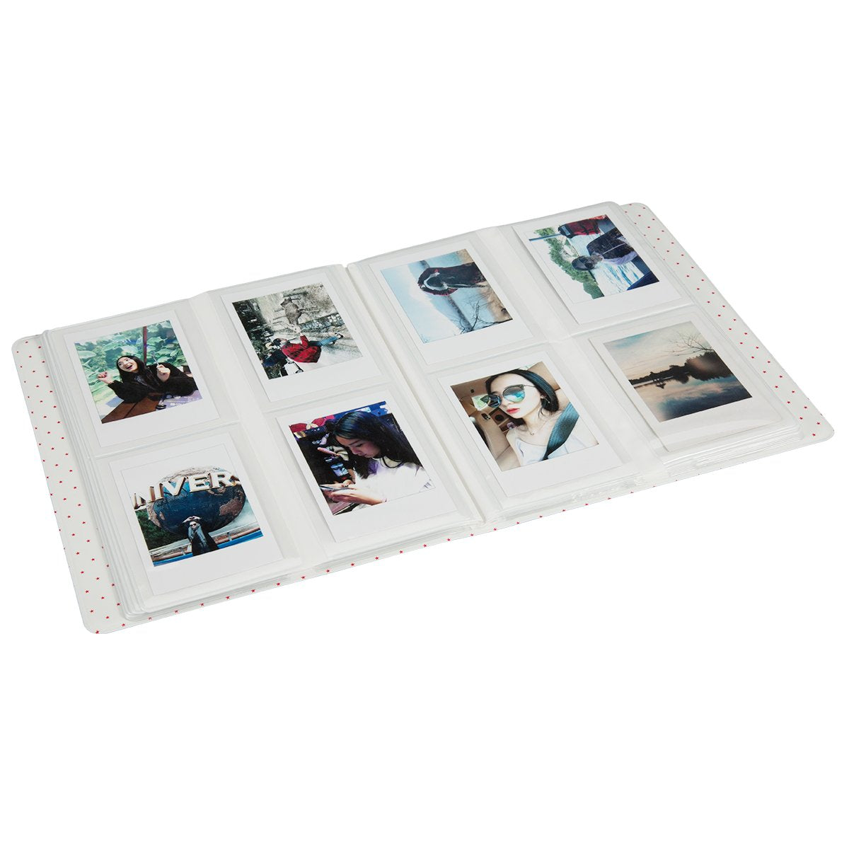 CAIUL 128 Pockets  Album for  Instax Mini 7s 8 8+ 9 25 26 50s 70 90 Film, Polaroid PIC300 Z2300 Film (Flamingo Pink)