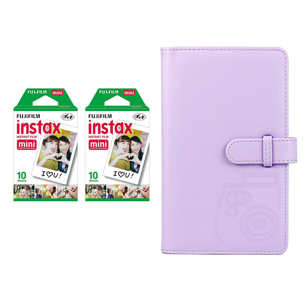 Fujifilm Instax Mini 2 Pack 10 Sheets Instant Film with 96-sheet Album for mini film