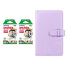 Fujifilm Instax Mini 2 Pack 10 Sheets Instant Film with 96-sheet Album for mini film Lilac purple