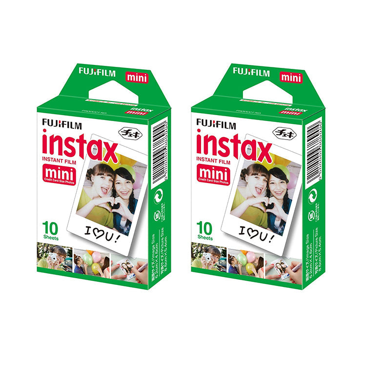 Fujifilm Instax Mini 2 Pack of 10 Sheets Instant Film with dimand Photo Album 64-Sheets (pink)