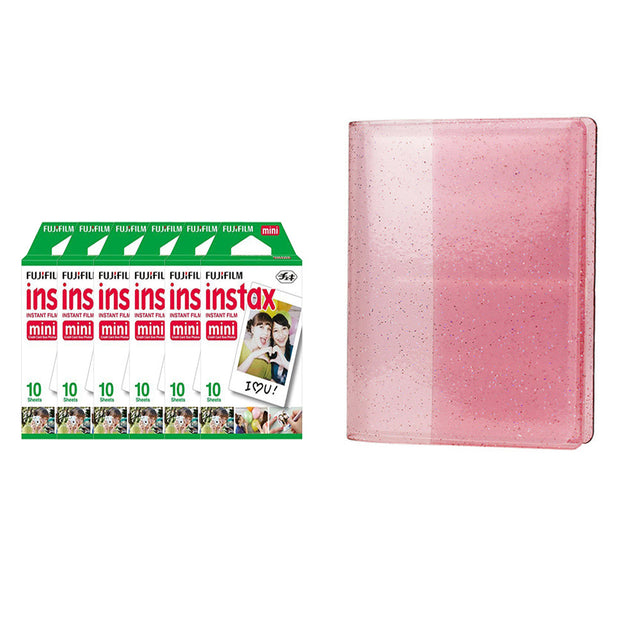 Fujifilm Instax Mini 6 Pack of 10 Sheets Instant Film with 64-Sheets Album For Mini Film 3 inch Blush pink