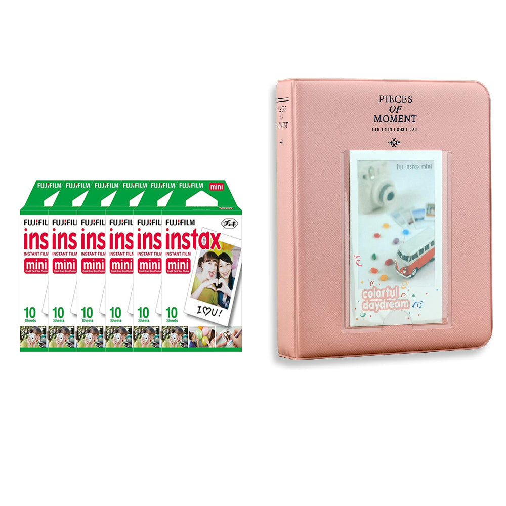 Fujifilm Instax Mini 6 Pack of 10 Sheets Instant Film with Instax Time Photo Album 64-Sheets