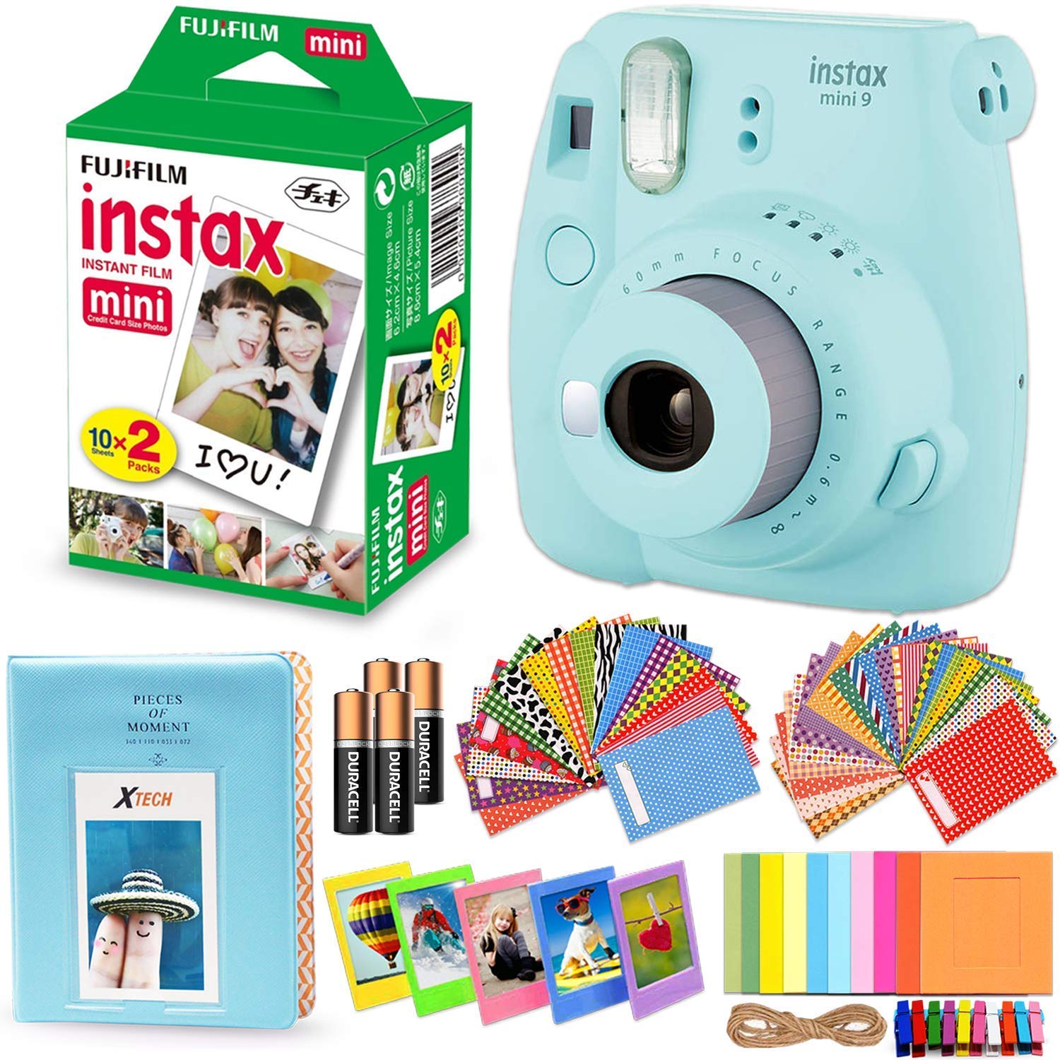 Fujifilm Instax Mini Instant Camera (Ice Blue) Accessory Kit
