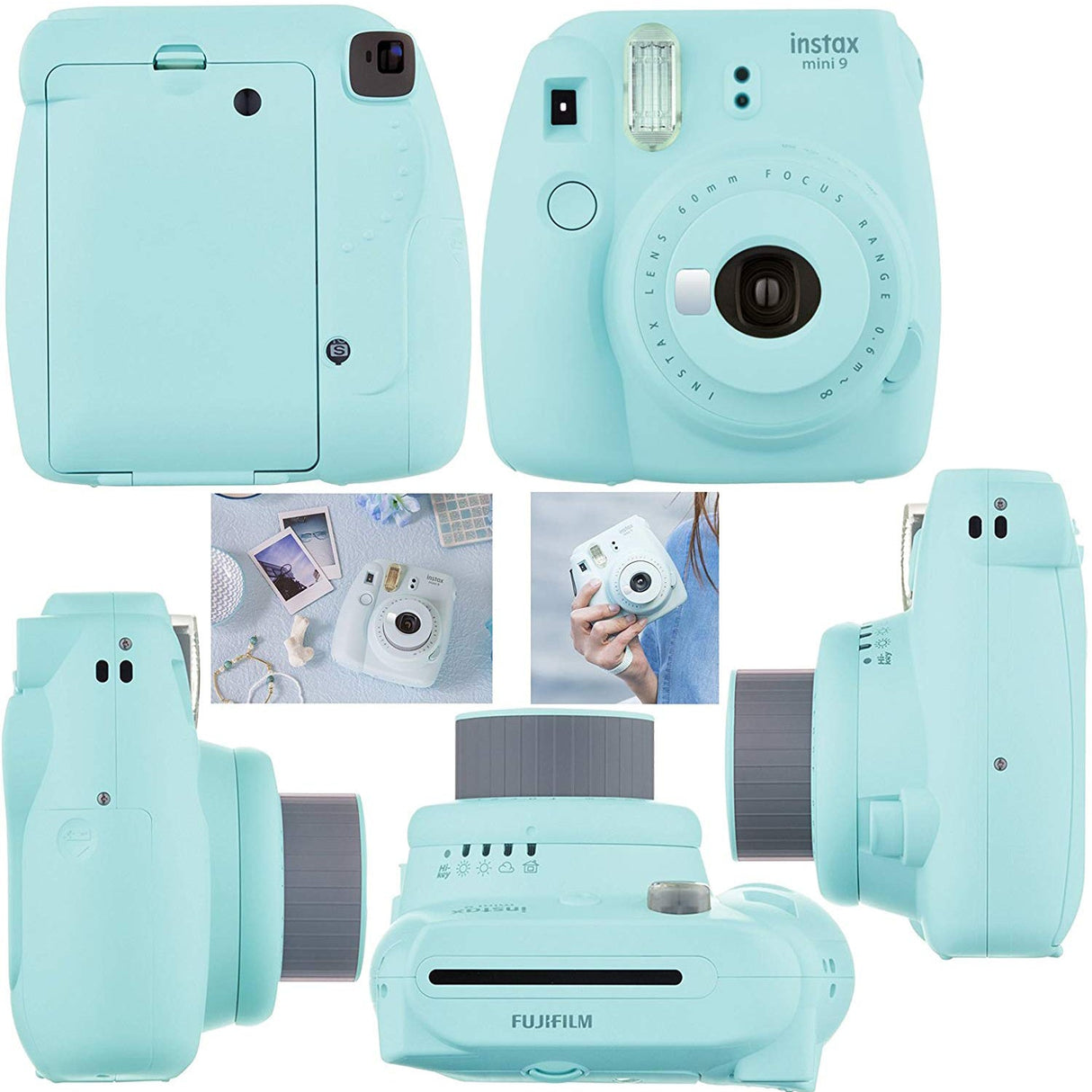 Fujifilm Instax Mini 12 Instant Camera with Case, 20 Fuji Films, Decoration  Stickers, Frames, Photo Album and More Accessory kit (Pastel Blue)