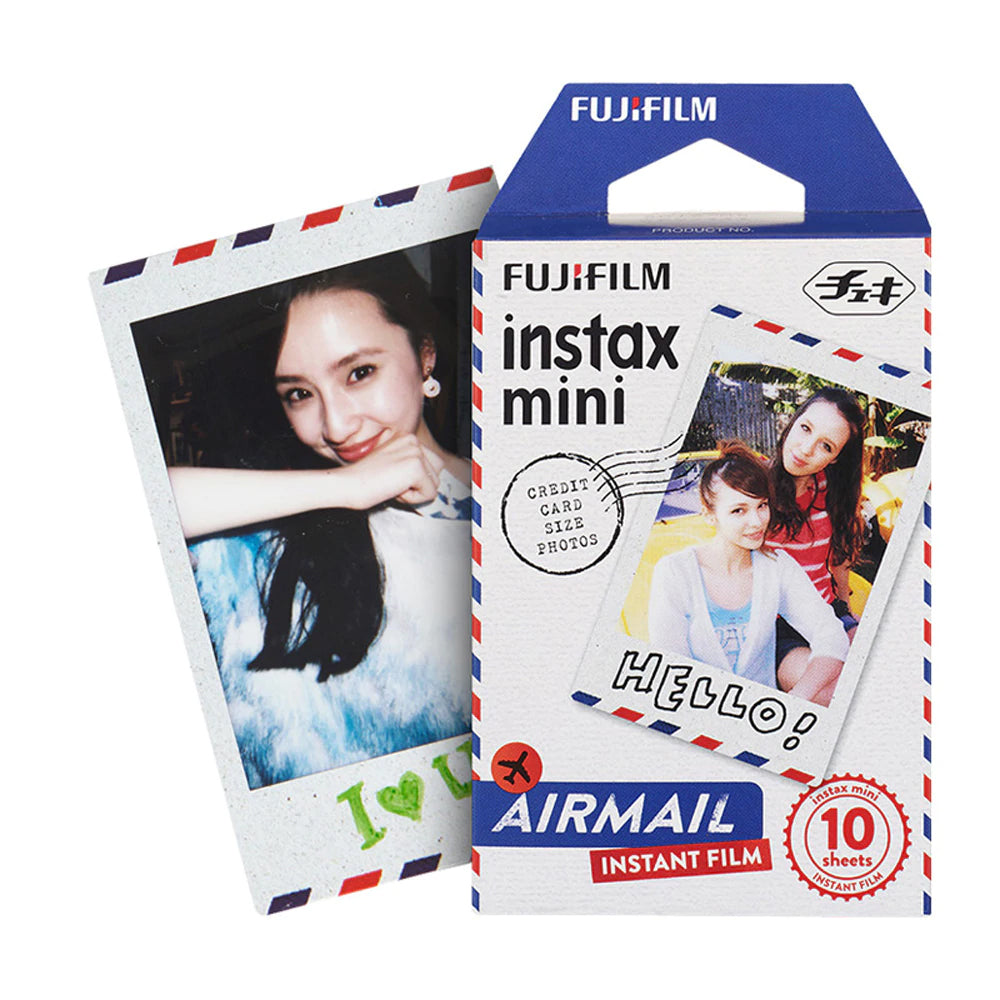 Fujifilm Instax Mini Airmail Film With Rabbit Design Hanging Paper Photo Frame - 10 Exposures