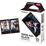 Fujifilm Instax Mini Black Film With Simple Hanging Paper Photo Frame - 10 Exposures
