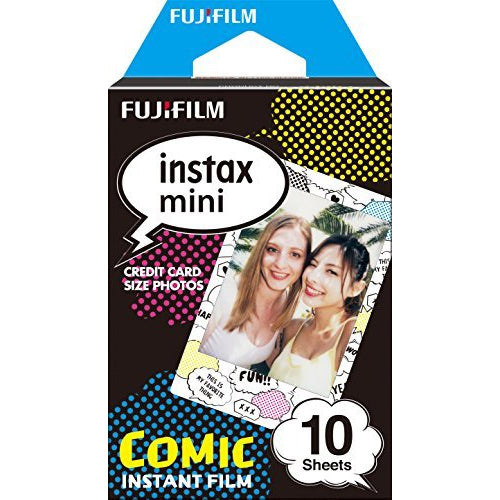 Fujifilm Instax Mini Comic Film With Simple Hanging Paper Photo Frame - 10 Exposures