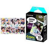 Fujifilm Instax Mini Comic Film With Simple Hanging Paper Photo Frame - 10 Exposures