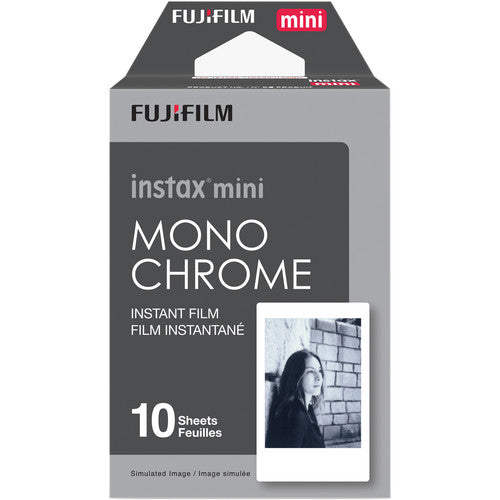 Fujifilm Instax Mini Monochrome Film With Simple Hanging Paper Photo Frame - 10 Exposures