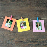 Fujifilm Instax Mini Pink lemonade Film With Simple Hanging Paper Photo Frame - 10 Exposures