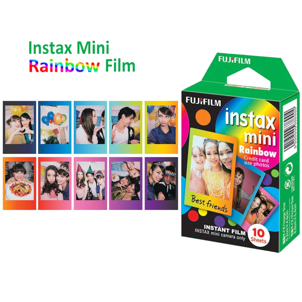 Fujifilm Instax Mini Rainbow Film With Rabbit Design Hanging Paper Photo Frame - 10 Exposures