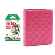 Fujifilm Instax Mini Single Pack 10 Sheets Instant Film with dimand Photo Album 64 Sheets Pink