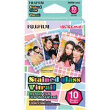 Fujifilm Instax Mini Stained Glass Film With Simple Hanging Paper Photo Frame - 10 Exposures