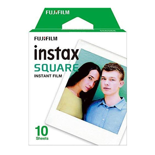 Fujifilm Instax Square Film 3 Pack Bundle (30 Sheets) with Normal White Border, Monochrome & Rainbow Instant Film