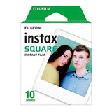 Fujifilm Instax Square Film 3 Pack Bundle (30 Sheets) with Normal White Border, Monochrome & Rainbow Instant Film