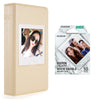 Fujifilm Instax square 10X1 white marble Instant Film With 64 sheet Album for square film (beige)