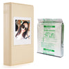 Fujifilm Instax square 10X1 white marble Instant Film With 64 sheet Album for square film (beige)