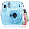 Fujifilm Mini 11 Camera with Clear Case, Films and Stickers Bundle (sky blue)