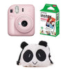 Fujifilm INSTAX Mini 12 Instant Camera with 10 Shot and Panda pouch (Blossom Pink)