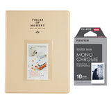 Fujifilm Instax Mini 10X1 Monochrome Instant Film With 128-sheet Album for mini film