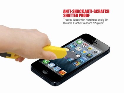 GGS 0.5mm SelfAdhesive Optical Glass LCD Screen Protector for APPLE IPHONE 5 Black