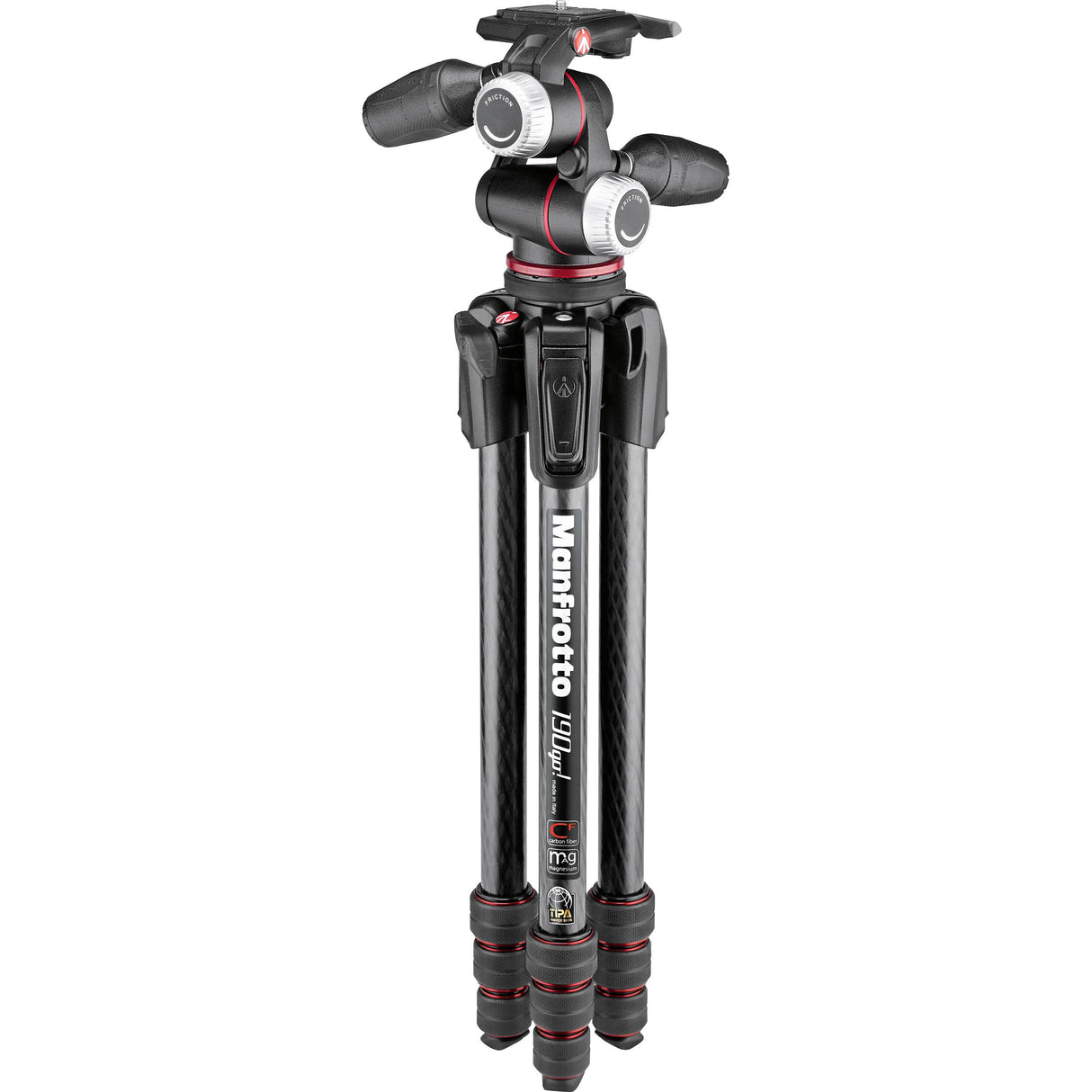 Manfrotto 190go! Carbon Fiber M-Series Tripod with MHXPRO-3W 3-Way Pan/Tilt Head Kit