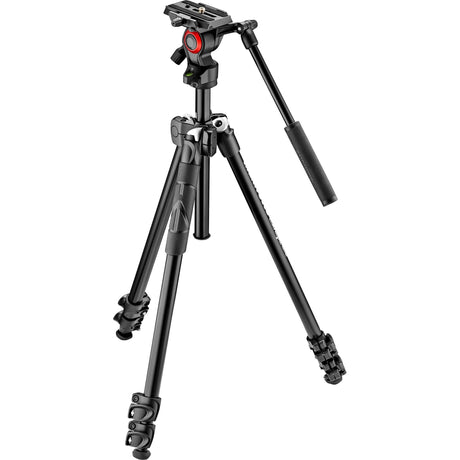 Manfrotto 290 Light 2-Stage Aluminum Tripod with Befree Live Fluid Video Head Kit