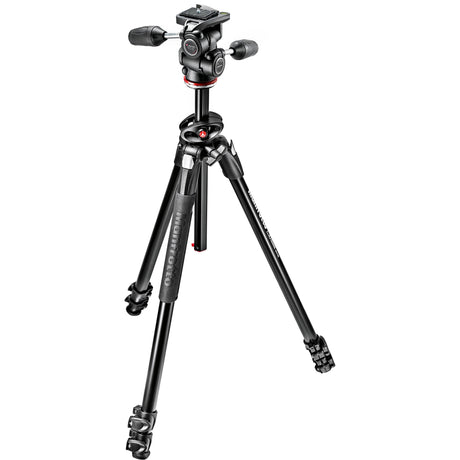 Manfrotto MK290DUA3-3WUS 290 Dual Aluminum Tripod with 3-Way Pan/Tilt Head