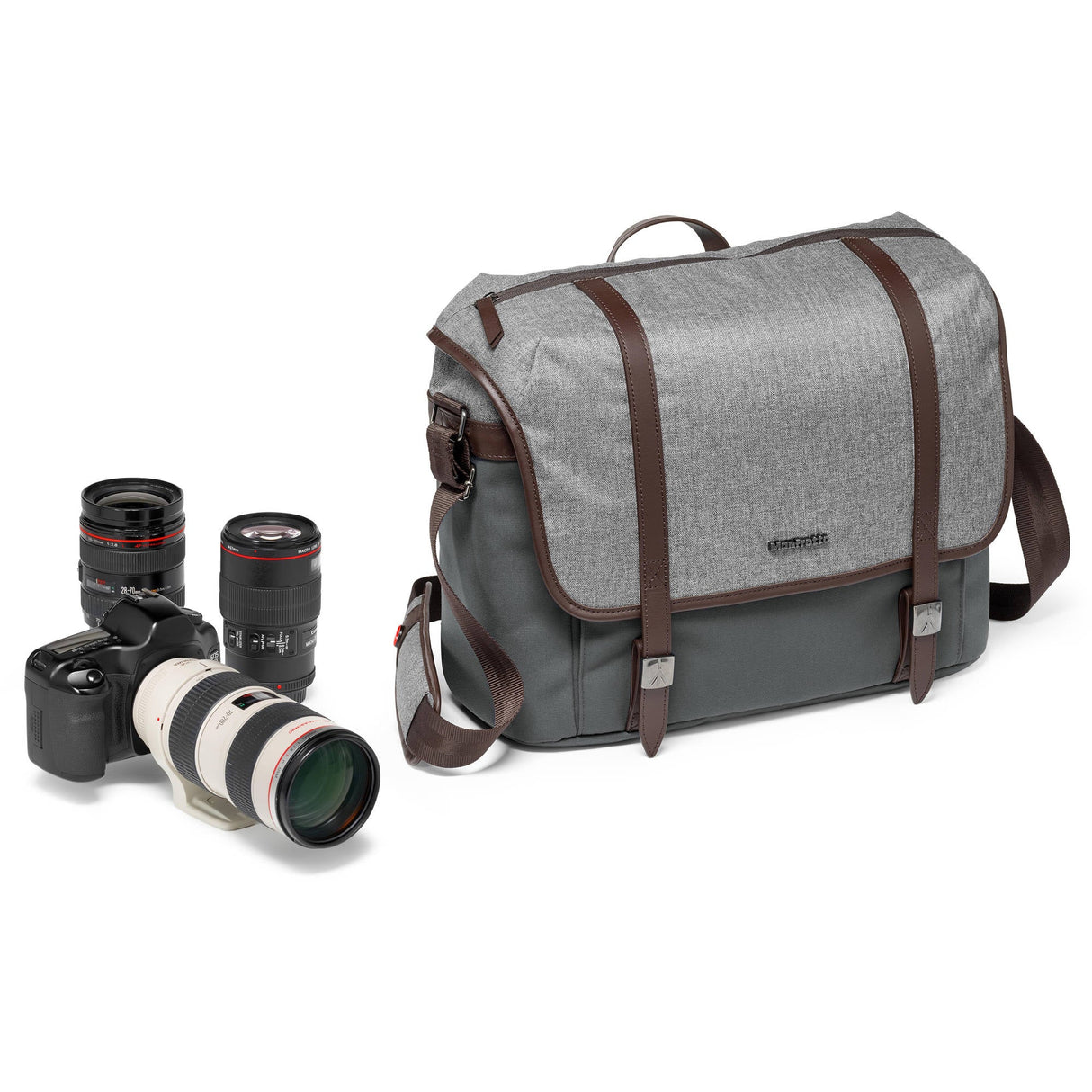 Manfrotto Windsor Camera Messenger Bag (Medium, Gray)