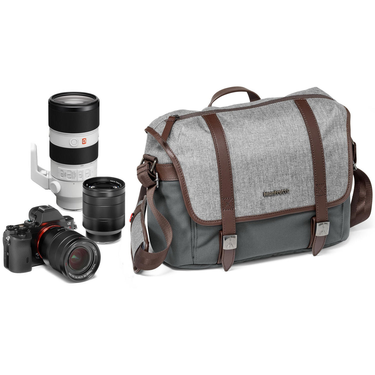 Manfrotto Windsor Camera Messenger Bag (Small, Gray)