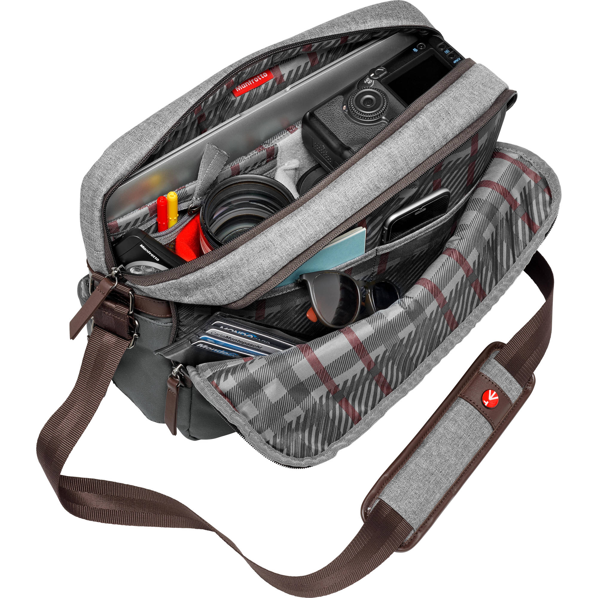 Manfrotto Windsor Camera Reporter Bag for DSLR Gray PhotoVatika