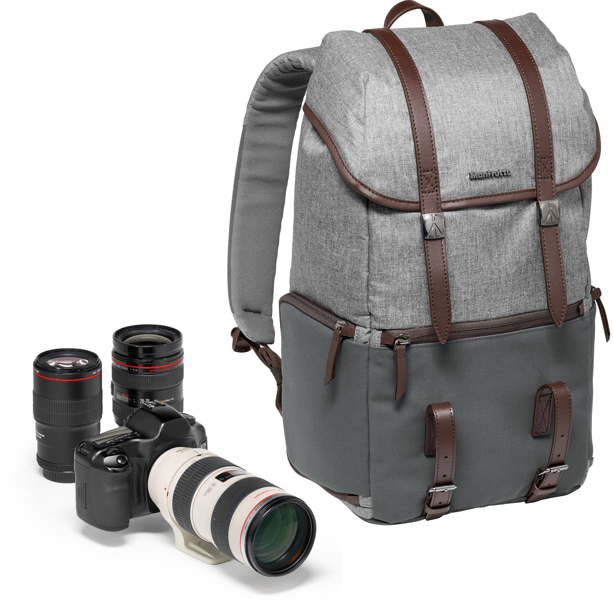 Manfrotto Windsor Camera and Laptop Backpack for DSLR (Gray)