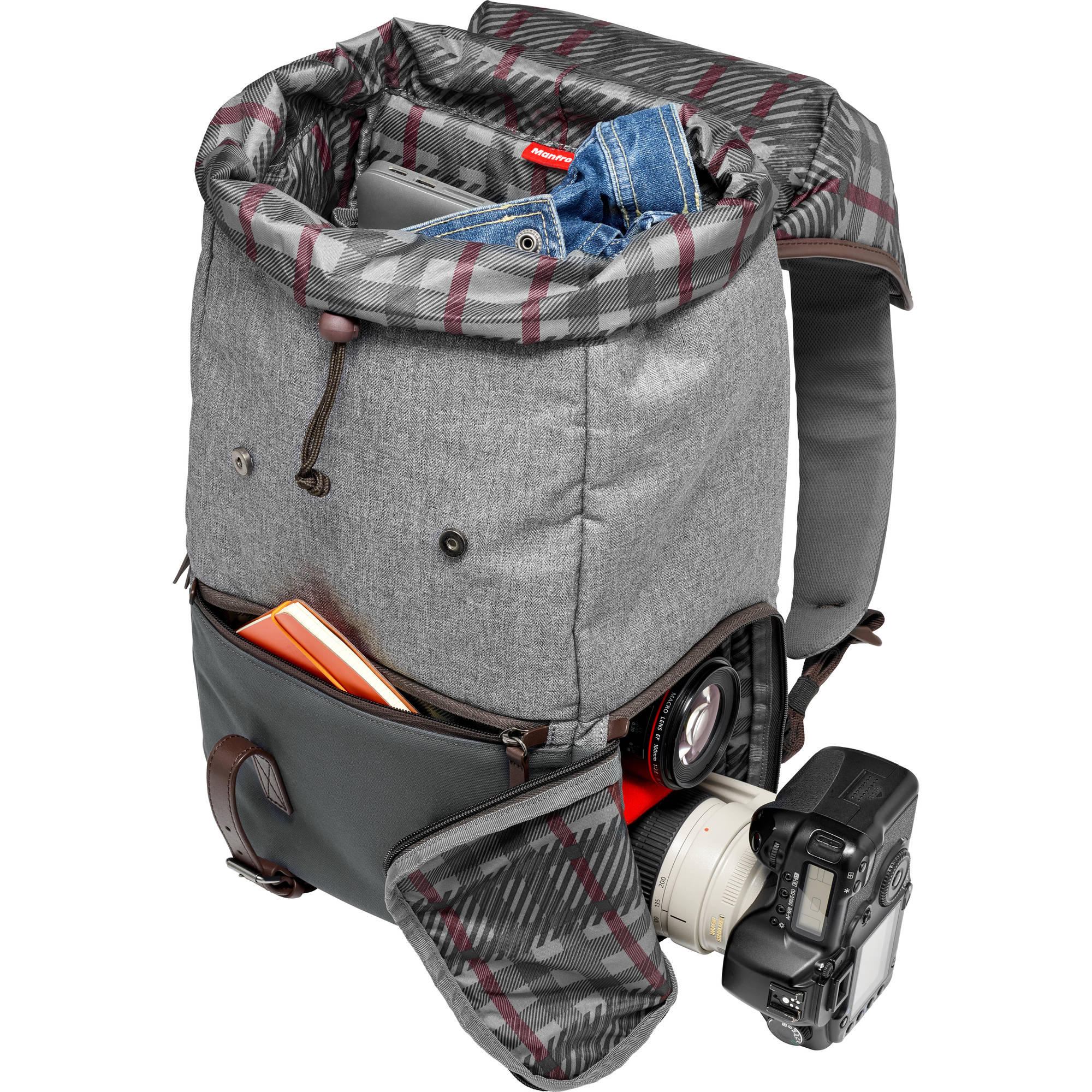 Manfrotto Windsor Camera and Laptop Backpack for DSLR (Gray)