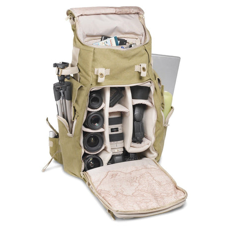 National Geographic NG 5738 Large Backpack for Personal Gear 2-3 DSLRs Accessories Laptop (Khaki)