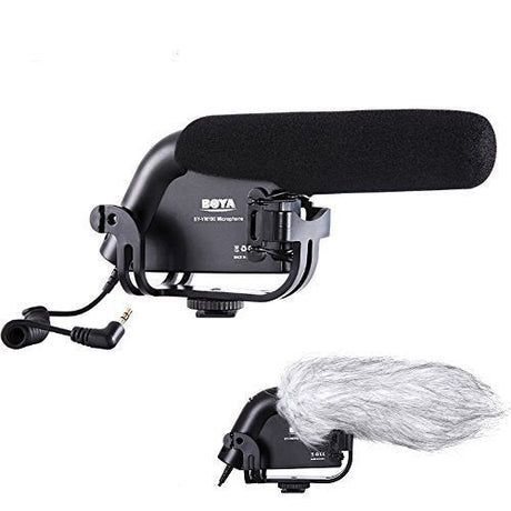 Boya BY-VM190 Shotgun Microphone with Windshield for Canon Nikon DSLR Camera