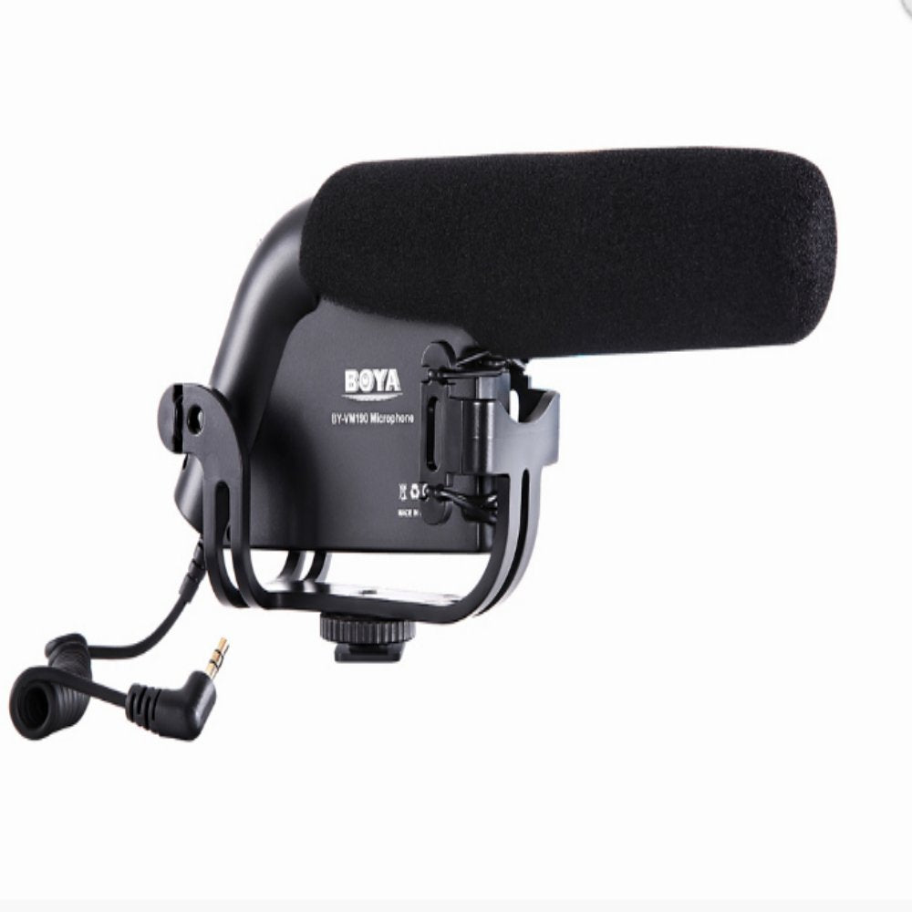 Boya BY-VM190 Shotgun Microphone with Windshield for Canon Nikon DSLR Camera