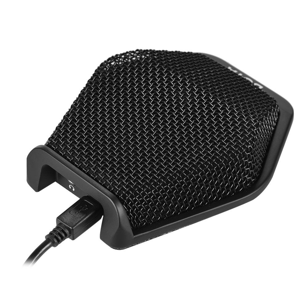 BOYA BY-MC2 Super-cardioid Condenser Conference Microphone with 3.5mm Audio Jack & 5V USB Interface 16ft Pickup Distance for Conference Room Seminars and Other Occasions
