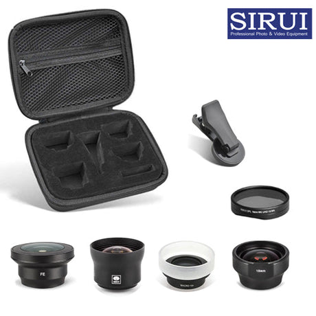 Sirui 4 Lens Mobile Phone Kit (Wide-Angle + Portrait + Macro + Fisheye)Sirui 4 Lens Mobile Phone Kit (Wide-Angle + Portrait + Macro + Fisheye)