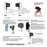 Sirui Pocket Stabilizer (VK-2W) World Smallest Mobile Gimbal with Tripod & Selfie Stick