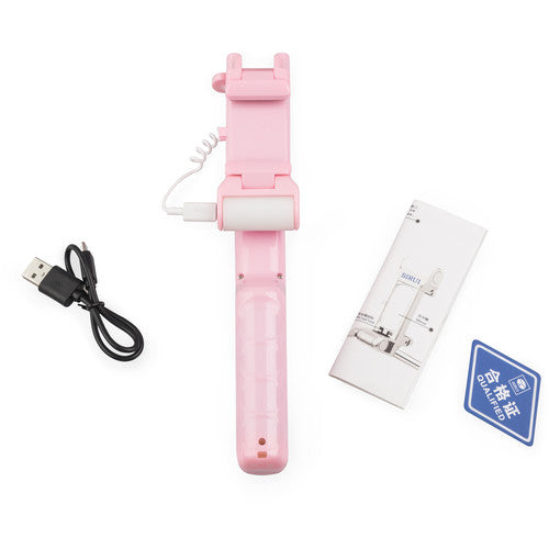 Sirui Smart Selfie Stick with Built-In LED Light Pink