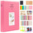 ZENKO 2x3 Inch Photo Paper Film Album Set for Instax Mini Camera, Polaroid Snap, Z2300, SocialMatic Instant Cameras & Zip Instant Printer (128 Pockets) Flamingo Pink