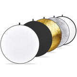 ZENKO 42-inch / 107 cm 5 in 1 Collapsible Multi-Disc Light Reflector with Bag - Translucent, Silver, Gold, White and Black