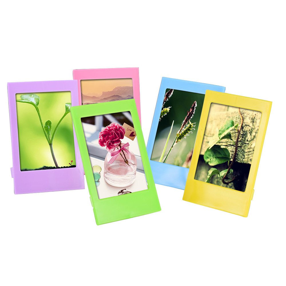 ZENKO 5 in 1 Plastic Photo frame for Mini film (Pink/blue/purple/green/yellow)