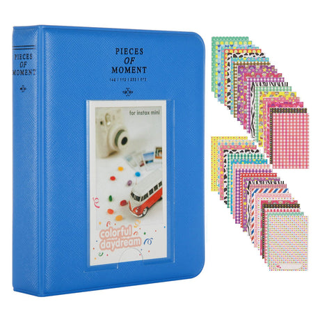 ZENKO 64 Pockets Mini Photo Album for Fujifilm Instax Mini 11 7s 8 8+ 9 25 26 50s 70 90 Instant Camera & Name Card (64 Pockets) Cobalt Blue