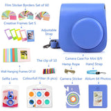ZENKO Instant Camera Case for Mini 9 Instant camera with Color Filters, Photo Album, Stickers, Selfie Lens + More Cobalt Blue