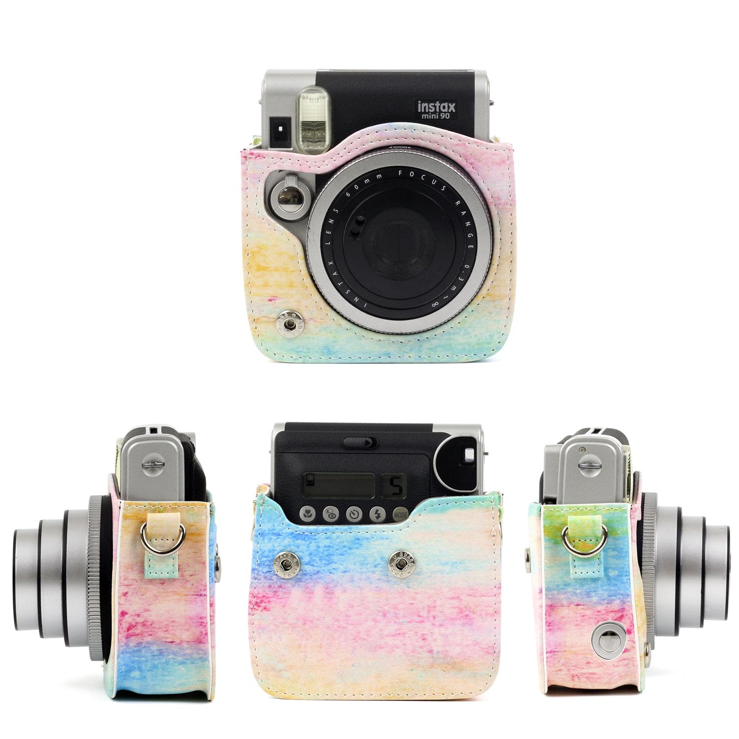 ZENKO Instax Mini 90 Instant Camera PU Case (water color)