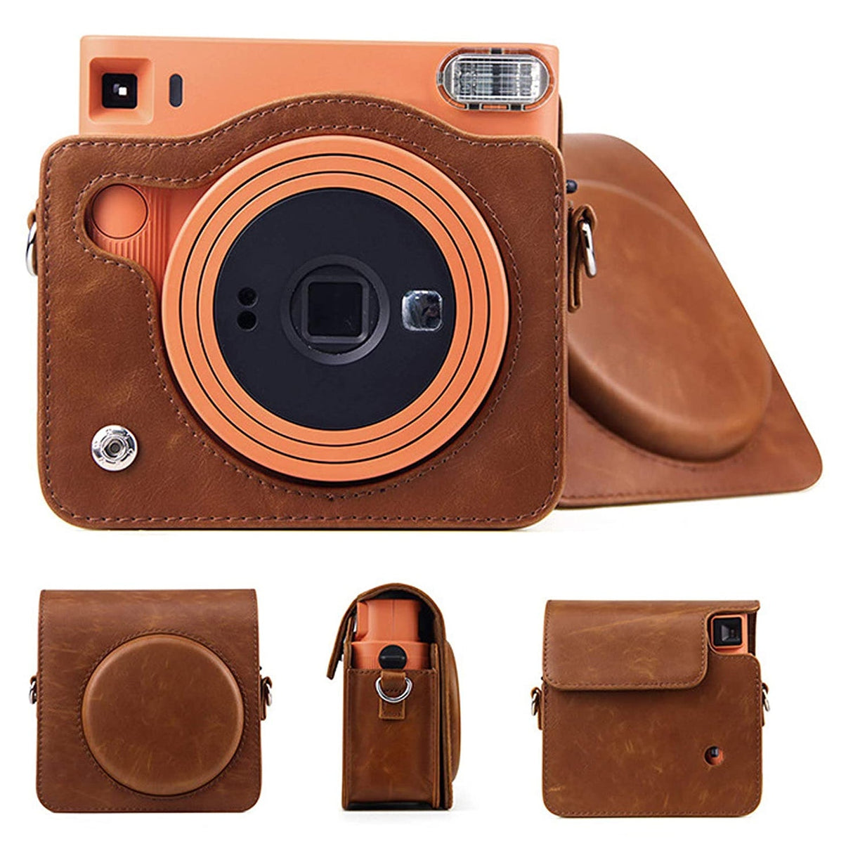 ZENKO Instax Mini Square SQ1 Instant Camera PU Case (Brown)