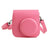 ZENKO Mini Camera Case for Instax Mini 9 8 8+ Instant Film Camera Premium PU Leather with Shoulder Strap Flamingo Pink